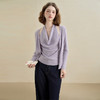 西遇法式荡领挂脖背心开衫假两件针织衫女25秋季设计感长袖上衣V2951199 商品缩略图4