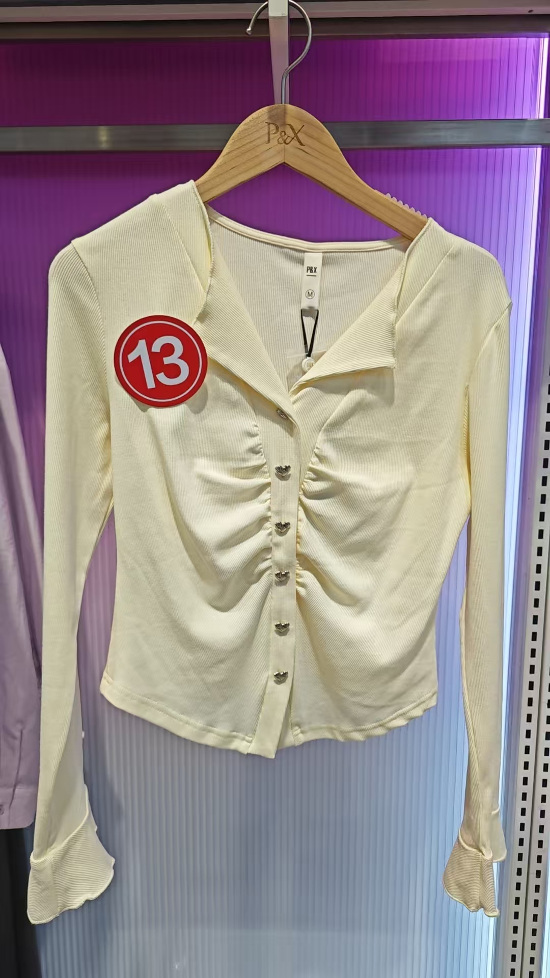 P&X设计师女装 针织短款T恤  825202588 白色