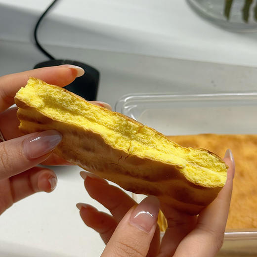 预售3-5天【小时候天天盼着吃的味道  虎皮蛋糕片】【新鲜现做0添加】250g*2盒  金黄焦香的虎皮纹理  单向浓郁口感绵密  15个鸡蛋做1盒  当早餐、下午茶点心都好吃~ 商品图6