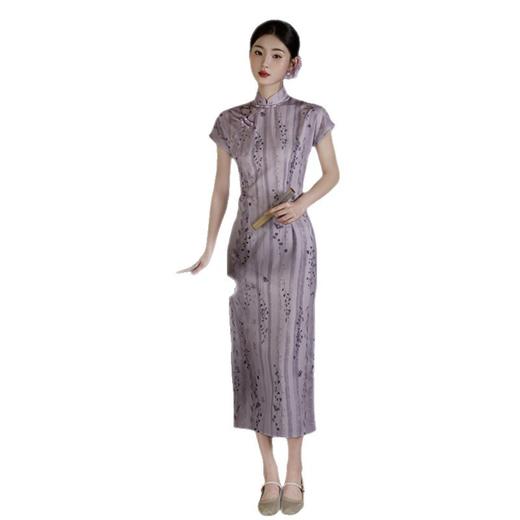 GX棉麻旗袍单层印花2025新款改良年轻款少女夏中式国风日常可穿旗袍 商品图4