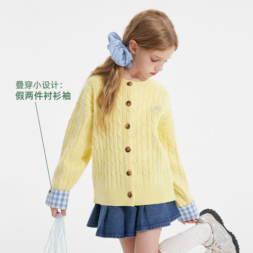【学院风·针织开衫】植木童装2025秋季新款男女童毛衣针织衫 商品图3