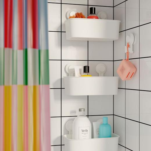 IKEA 带吸盘篮筐 白色 商品图5