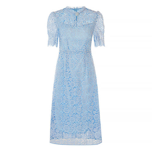 「自」全新升级【铂金会员293/天猫389/差价96】(52646)洛诗琳新中式气质蕾丝连衣裙2025夏季国风改良旗袍连衣裙 商品图4