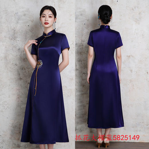 GX现代改良新中式长款旗袍大摆裙2025夏季新款日常可穿旗袍裙 商品图1