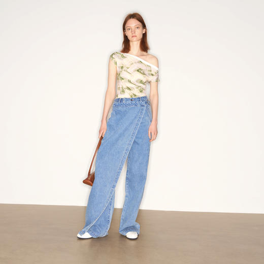 lost in echo2025秋冬新款独特宽松活片柔软凉爽直筒及地牛仔裤女 商品图2