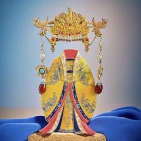 【凤冠+华服冰箱贴两件套装】可拆卸一对耳环 凤冠霞帔立体拼装金属冰箱贴纪念礼物