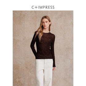 水溶羊毛珠片超细腻圆领轻薄针织打底衫MY2503043