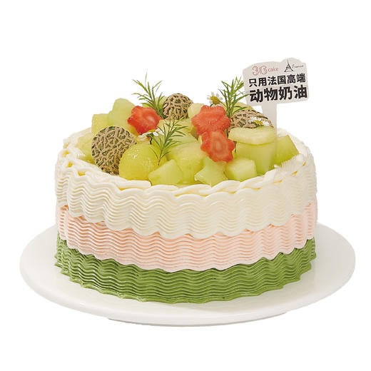 栀子蜜瓜·玫珑蜜瓜栀子绿茶奶油蛋糕，可选1.5/2.5/3.5/6磅  | 36 CAKE 商品图4