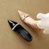 【预售5天】法式优雅秋季新款V口水钻尖头浅口单鞋女羊漆皮宴会高跟鞋DB&M6526 商品缩略图4