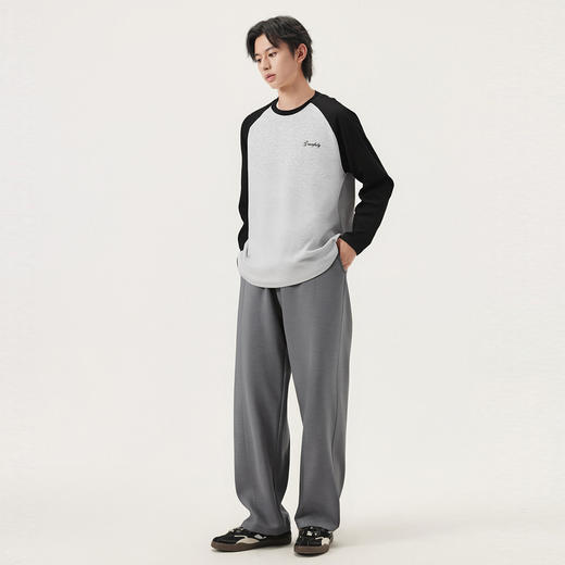 gxg.jeans男装  撞色拼接插肩袖时尚宽松圆领卫衣男生 25年秋热卖 商品图3