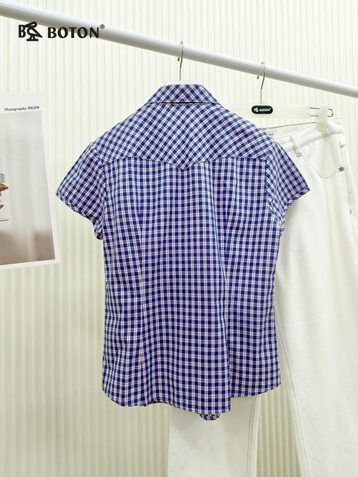 【第2件半价！尾货清仓不退换】波顿女士格仔短袖衬衫LS363 商品图3