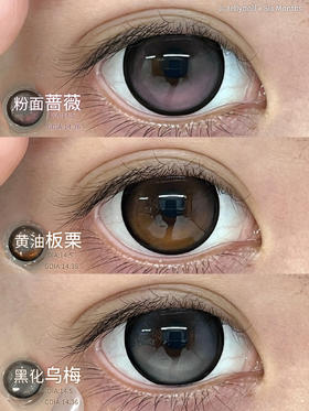 Jellydoll半年抛 粉面蔷薇/黄油板栗/黑化乌梅 14.5mm 黑棕粉 大着色14.3