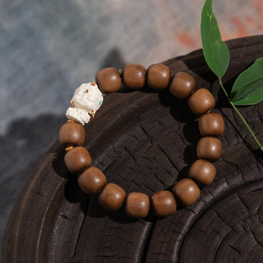 猛犸白度母老山檀护身手串 檀香 静心 白度母护佑女性国庆闪购 商品图1