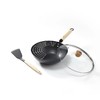 日本绣渤意神田小铁神·轻量窒化小铁锅铁神系列三代纤维纹中式炒锅26cm(含锅盖)99.5%高纯度精铁锻造离子渗氮不易生锈0涂层不易粘颠锅翻炒不怕摔基地直邮 商品缩略图8
