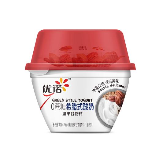 优诺0蔗糖希腊式酸奶坚果谷物杯 135g/杯 商品图0