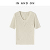 55305  IN AND ON 夏日滤镜 100%莱赛尔U领短袖针织上衣  商品缩略图1