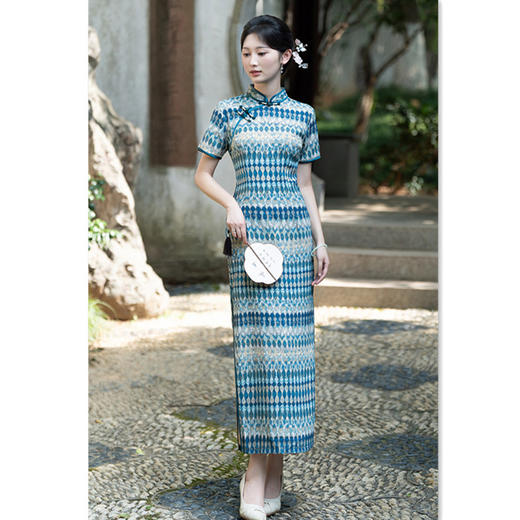 GX老上海复古国风夏季新款单层旗袍2025夏季新款大码旗袍 商品图3