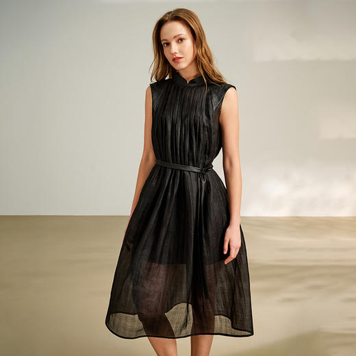 2025天意精品夏季新品中国风女士无袖连衣裙L252803 商品图2