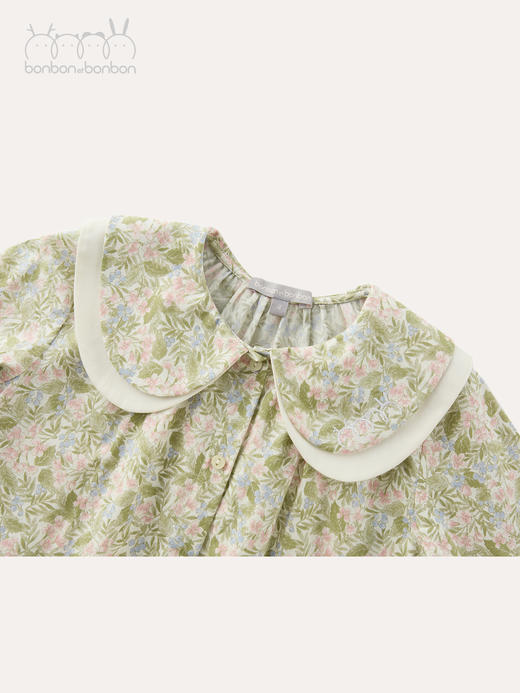 经典双领碎花连衣裙 商品图2