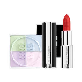 纪梵希缎光唇膏117+四宫格散粉1号