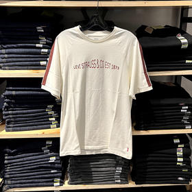 Levi’s/李维斯 男士棉质夏季宽松休闲字母印花插肩袖圆领短袖T恤