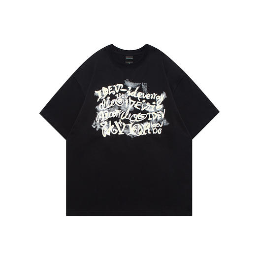 IDEVERRAY潮牌夜光手绘彩色T恤原创设计感涂鸦短袖圆领上衣情侣衫21MSL-TM657 商品图4