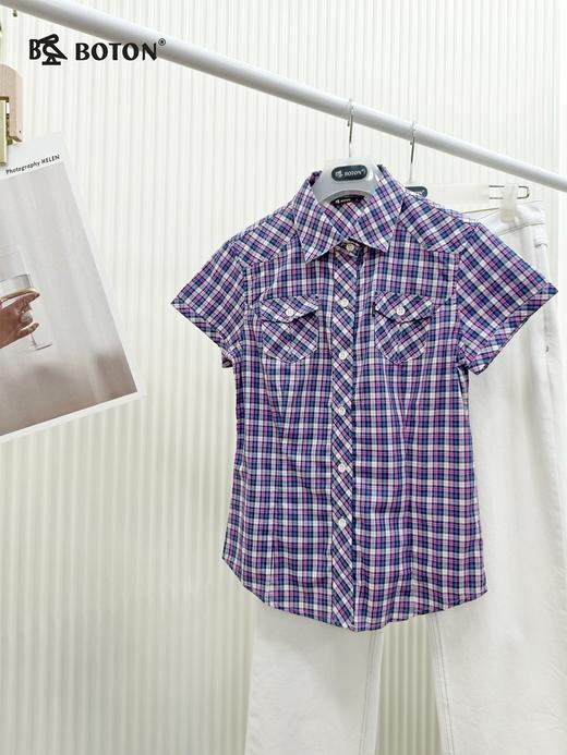 【第2件半价！尾货清仓不退换】波顿女士短袖格仔LS388 商品图1