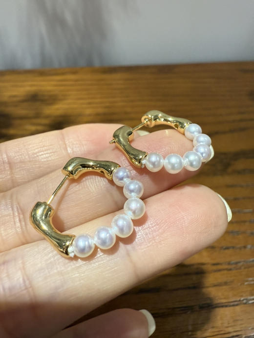 84-6 统货/直发 金属INS风 多种佩戴方式 4-4.5mm极光baby珠 耳线/耳环 商品图13