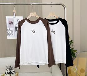 严选 | 小星星图案插肩长袖 M-XL码可选 插肩袖t恤
