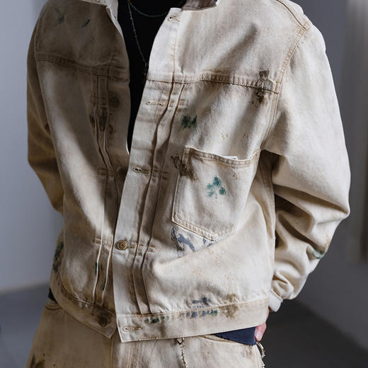 徐太浪独特设计感渐变涂鸦夹克男2025新款秋季痞帅青年翻领外套潮 商品图1