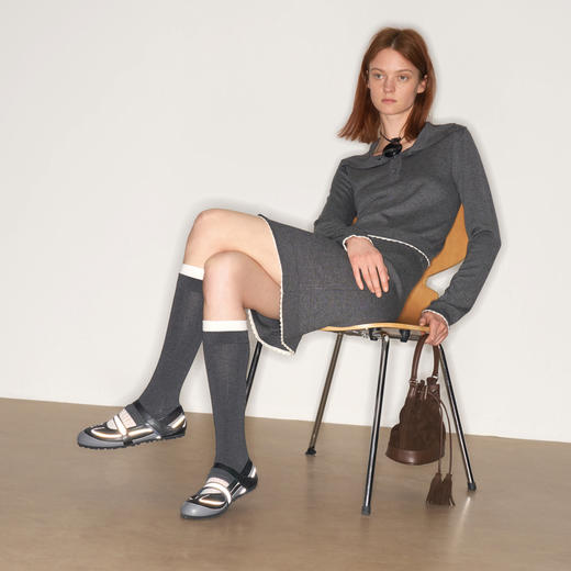 lost in echo2025秋冬新款高级三醋酸羊绒针织衫毛衣半身裙套装女 商品图0