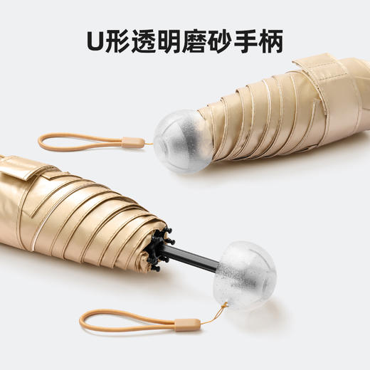 【即刻降温 轻面易举】FIYU小金伞4.0升级款 晴雨两用 钛金隔热降温 体感降温16℃ UPF50+ 紫外线阻隔率99% 小巧精致 轻盈便携/春日芳 商品图4