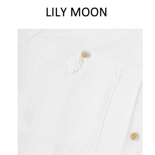 【UPF50+防晒吊牌】Lilymoon春夏繁花钮新式简约风防晒衬衫气质衬衣轻奢 商品图2