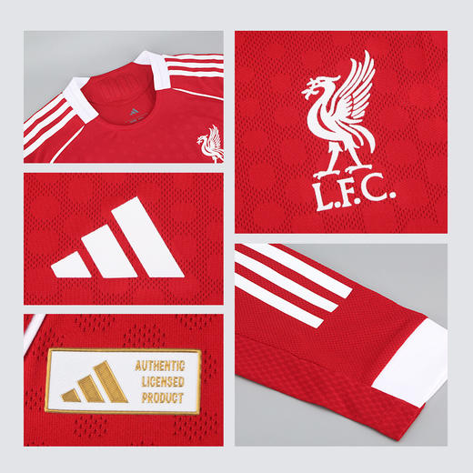 小李子阿迪达斯25/26赛季利物浦球员版主场长袖比赛球衣足球服JV6445 商品图3