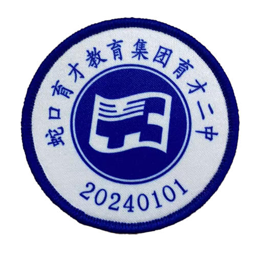 通版定制深圳市蛇口育才教育集团育才二中织唛包边校徽缝烫现货51 商品图2