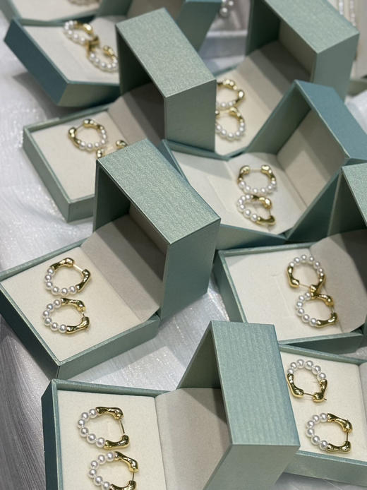 84-6 统货/直发 金属INS风 多种佩戴方式 4-4.5mm极光baby珠 耳线/耳环 商品图5