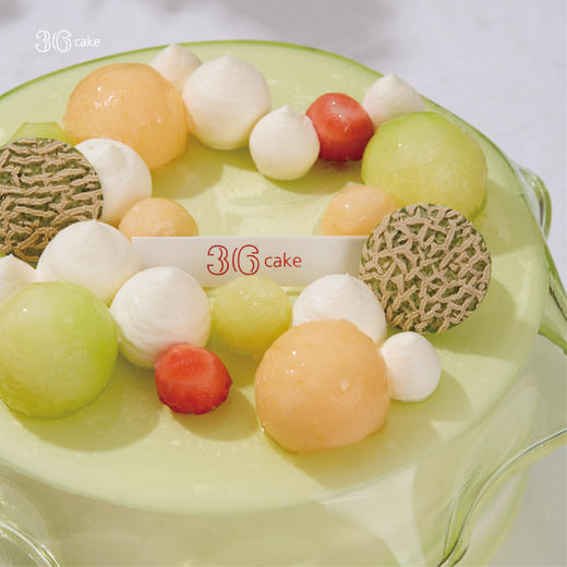 空山栀子·栀子绿茶鲜果奶油蛋糕，可选1.5/2.5/6磅 | 36 CAKE 商品图1