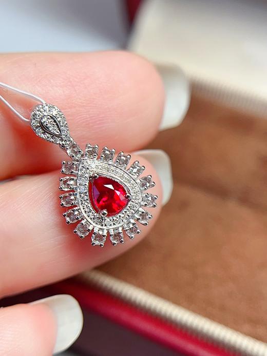0.38ct刻面红宝石吊坠 商品图6