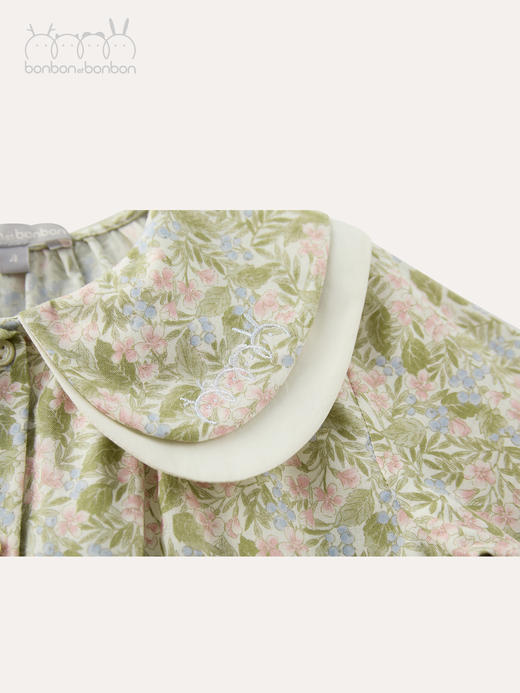 经典双领碎花连衣裙 商品图3