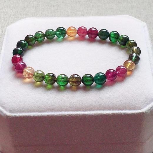 6.8mm单圈彩虹碧玺手串 商品图2