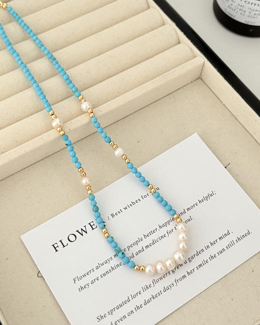 天然优化绿松石项链手链合集 商品图11