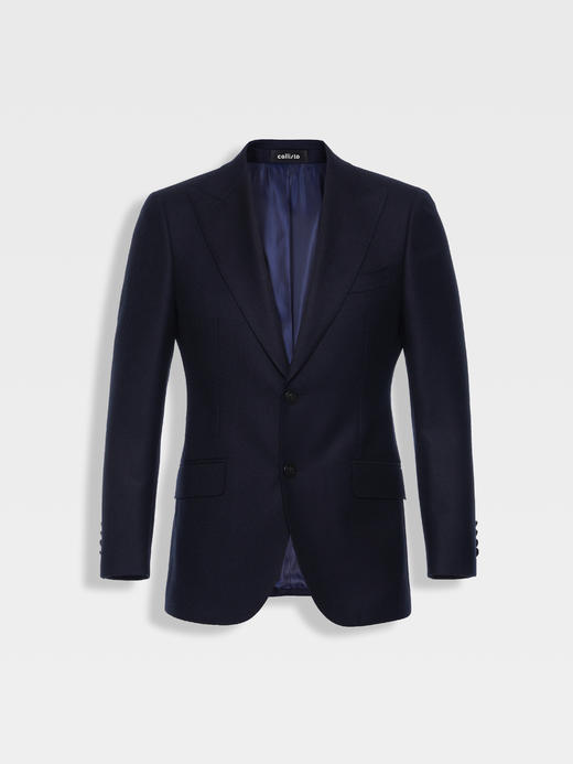 callisto星空蓝绵羊毛戗驳领西服 商品图0