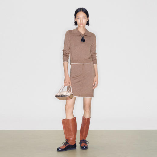 lost in echo2025秋冬新款高级三醋酸羊绒针织衫毛衣半身裙套装女 商品图4