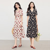 熙世界法式茶歇V领碎花连衣裙女2025夏季新款独特漂亮泡泡袖长裙 商品缩略图3