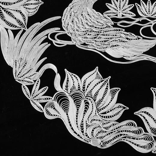 子佩集S999银手工银花丝【鸳鸯戏莲】双面旋转花丝台屏【YYXLHATP】大师工坊原创设计2508 商品图8