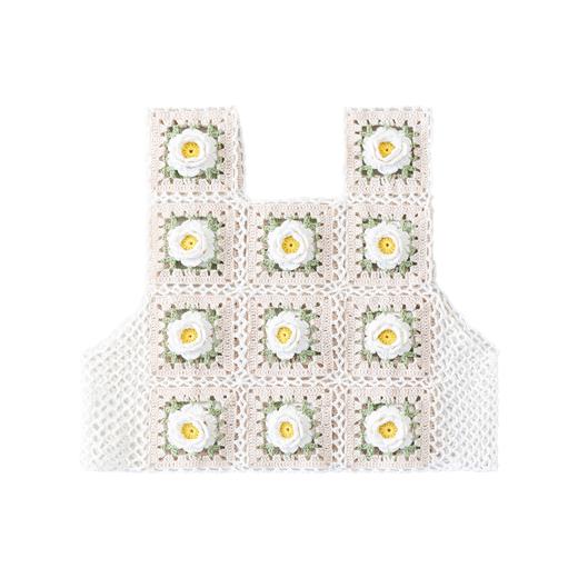 苏苏姐家莹莹写意手工diy钩针棉线蕾丝亚麻背心毛线团材料包 商品图4