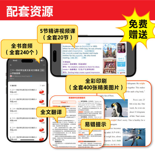 二十一世纪学生英文报 时文精读.小学+初二+中考+初一 商品图3