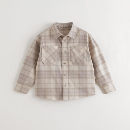 马克珍妮男童复古格纹纯棉百搭衬衫2025年秋装新款551700 商品图3