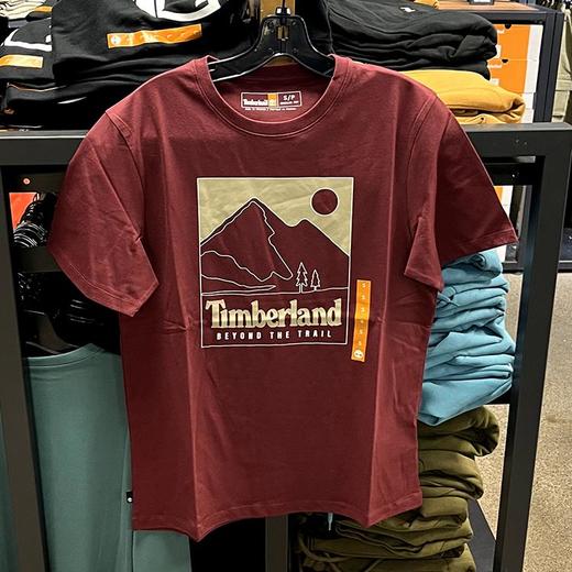 Timberland/添柏岚 男士夏季常规版山脉印花透气休闲圆领短袖T恤 商品图1