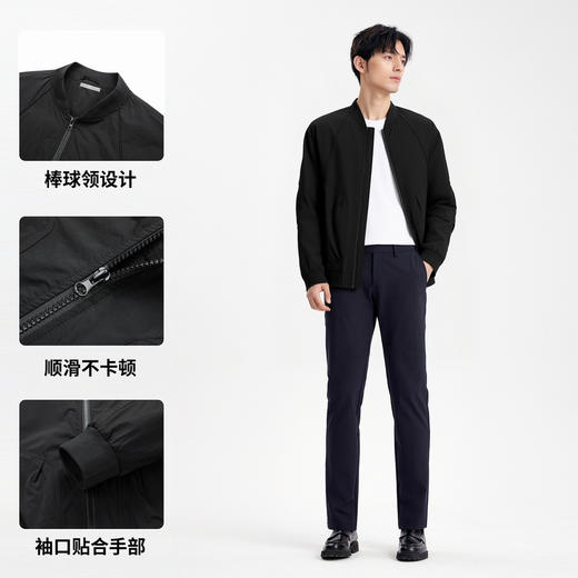 【夹棉加厚】圣得西厚款棒球领夹克2025秋新款时尚潮流百搭外套男 商品图4